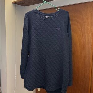 Patagonia Women’s Organic Cotton Dark Blue Quilted Pullover Tunic